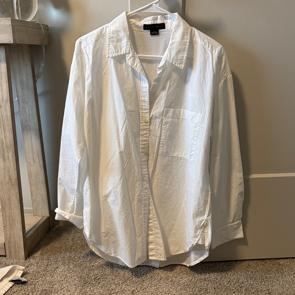 Express Crisp White Collared Shirt